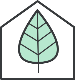IronBluff Logo - A House with a Leaf